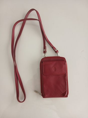 Sacoche bandoulière / Portefeuille FRANCINEL – Cuir Rouge