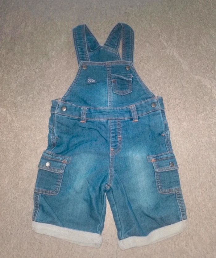 Salopette short en jean bébé garçon 2 ans comme NEUVE