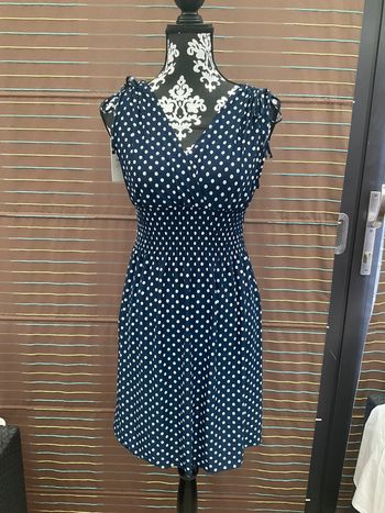 Robe bleu pois blanc neuve xl/ xxl (n°10)