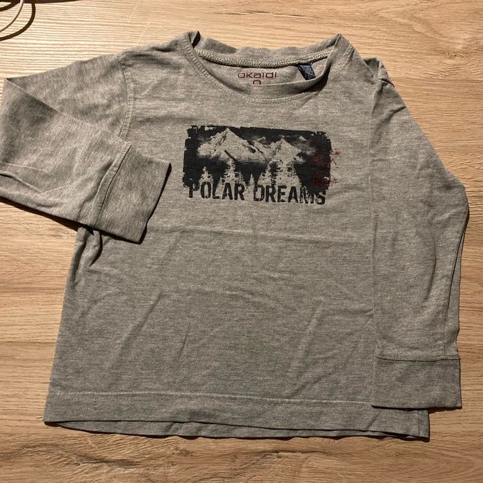 T-shirt gris manches longues 5 ans