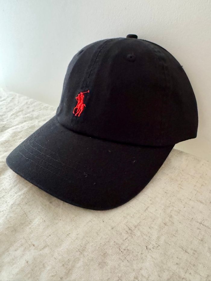 Casquette Ralph Lauren noire logo rouge - photo numéro 1