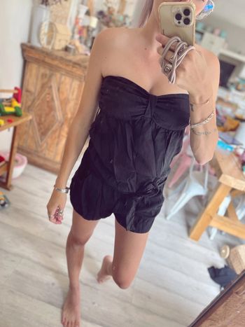 Combishort noire femme neuve bustier