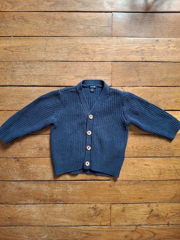 Gilet épais kiabi 6mois bleu marine