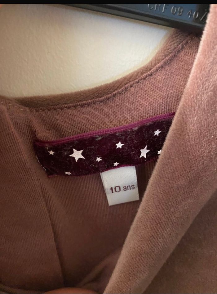 Robe mi-longue, marron rosé,doublée+ tulle - photo numéro 3