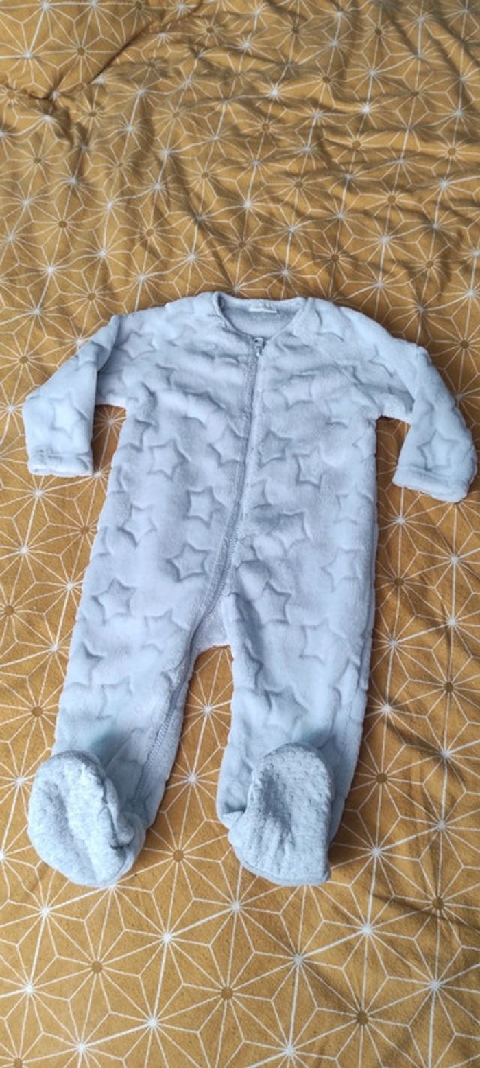 Sur pyjama grenouillères douce étoiles en 3D