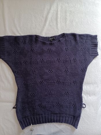Pull sans manche violet foncé taille 1