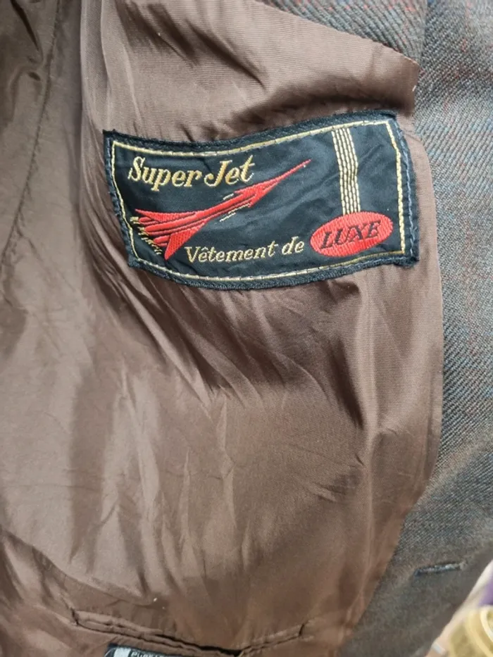 Blazer marron vintage en laine peignée - photo numéro 7