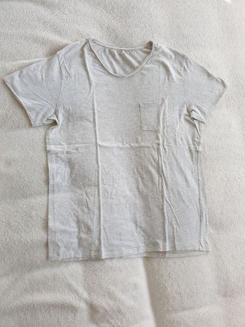 T-shirt XL gris chiné col V