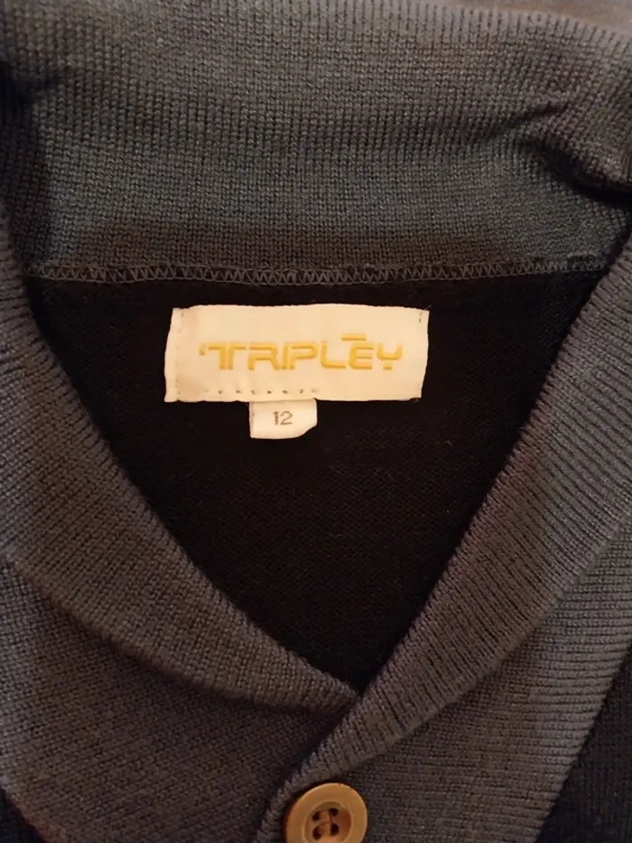 Pull noir et gris T12A - photo numéro 4