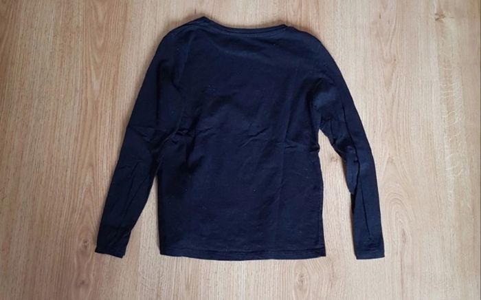 T-shirt mixte manches longues noir - Kiabi - 8 ans - photo numéro 2