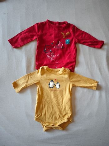 Lot de 2 bodies 1 mois