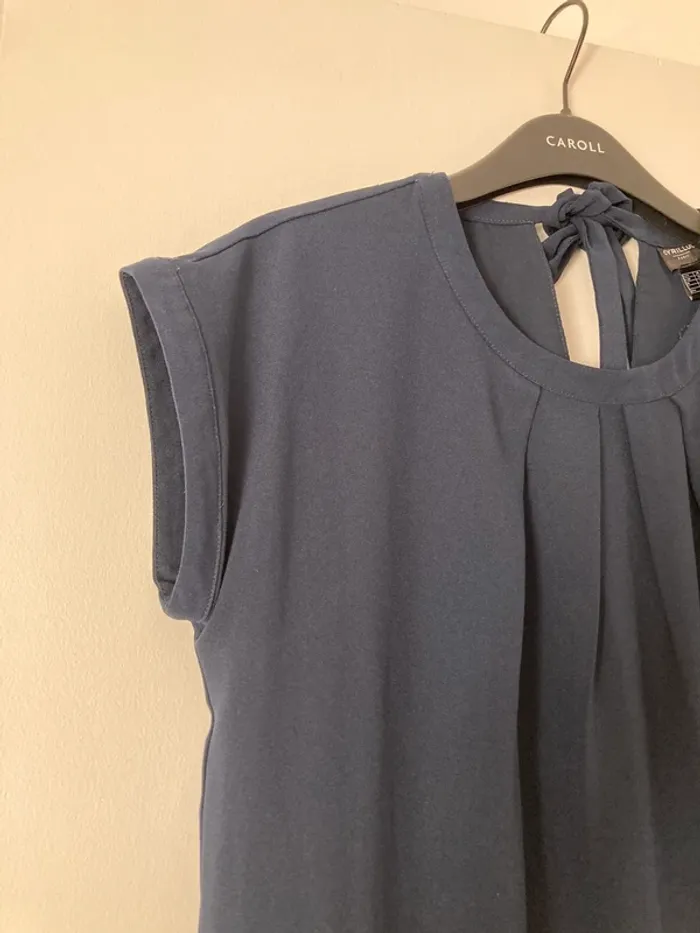 Robe droite bleu marine Cyrillus noeud dans le dos - photo numéro 4