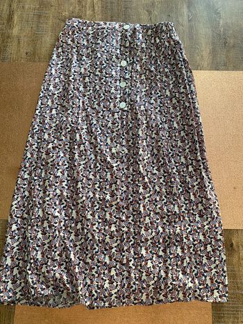 🌸 Jupe midi vintage à boutons – charlior – Taille 36 🌸