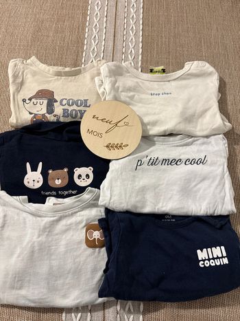 Lot de 6 manches longues (taille 9mois)