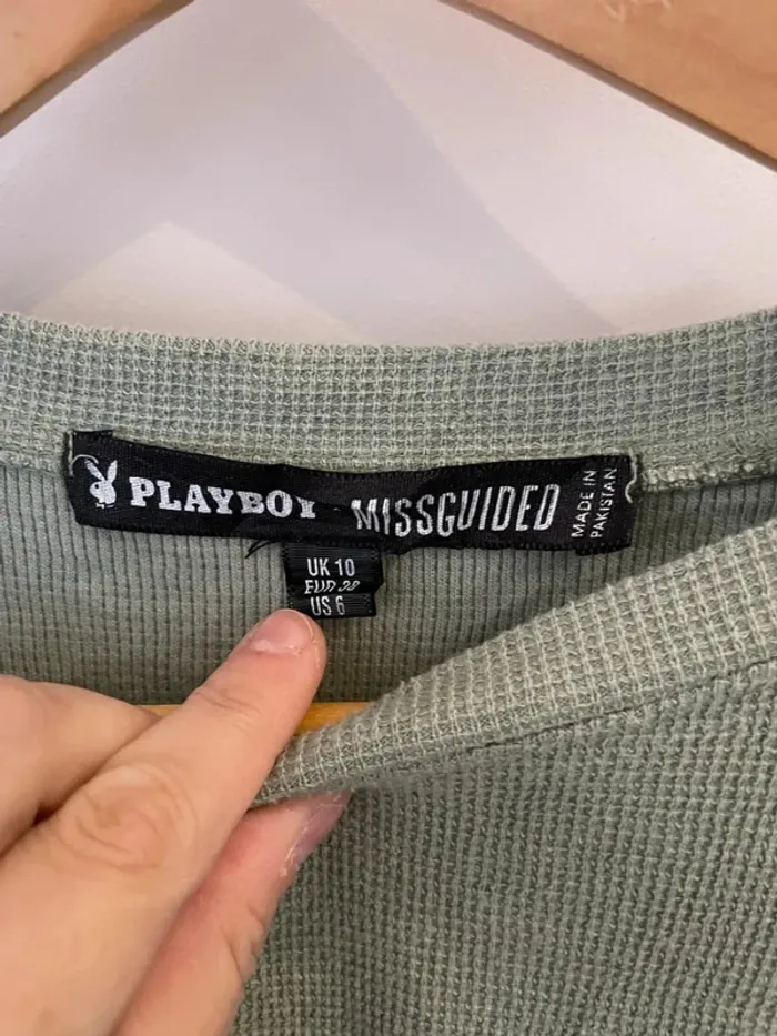 Playboy x Missguided crewneck sweater green women’s M - photo numéro 4