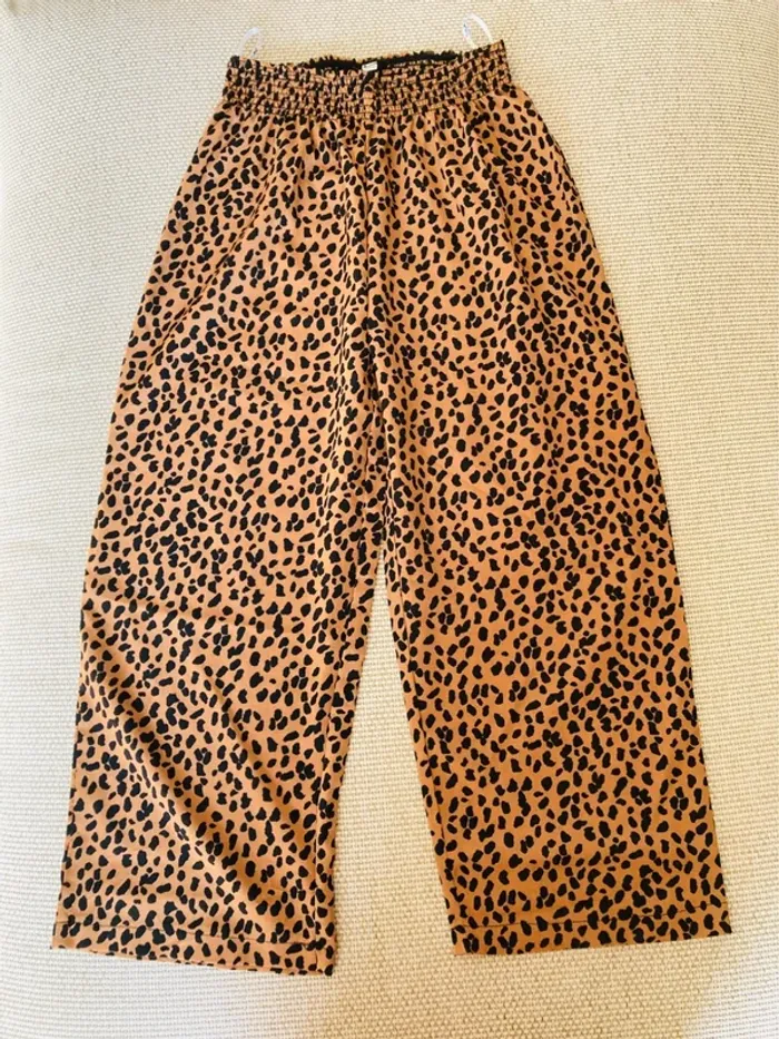 Pantalon fluide léopard