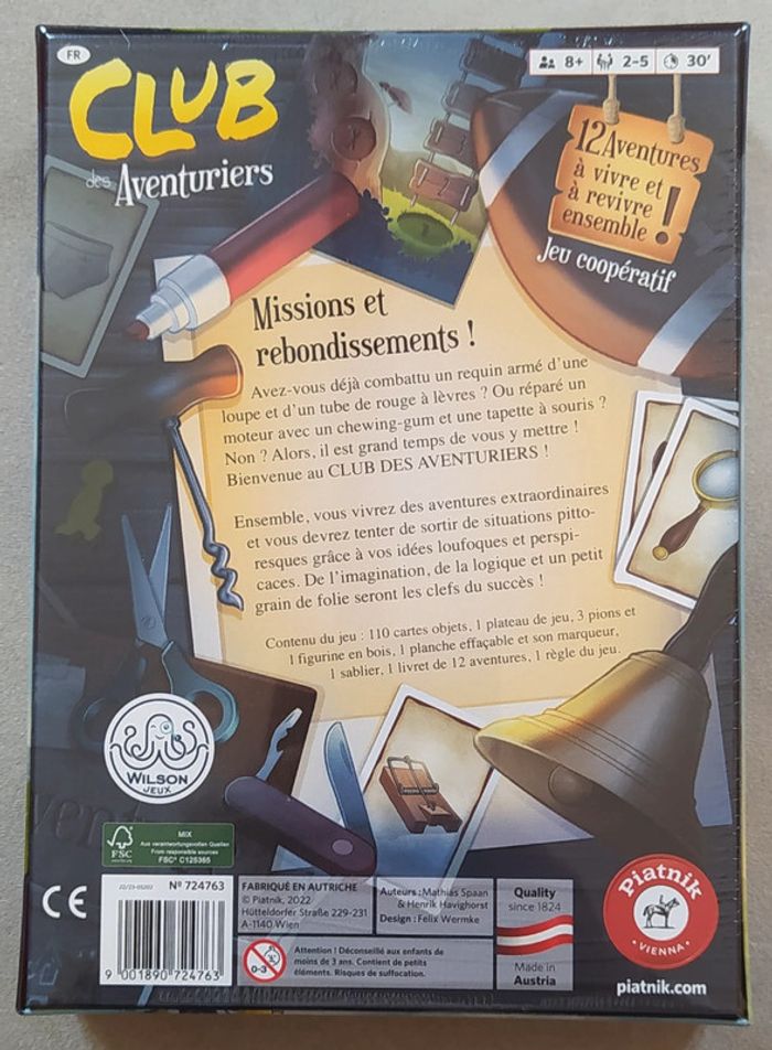 Le club des aventuriers - Jeu de société sous emballage - photo numéro 2