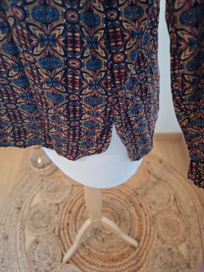 Blouse colorée à motifs Color Block taille S 36 - photo numéro 9