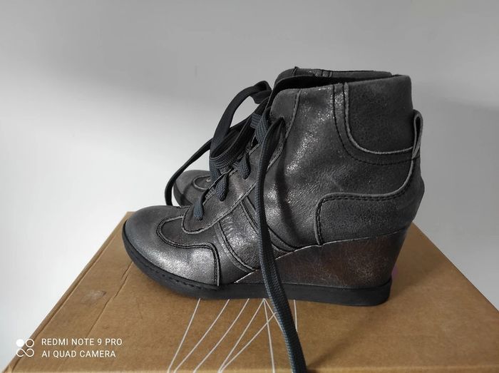 boots basket compensé khrio t37 comme neuf - photo numéro 4