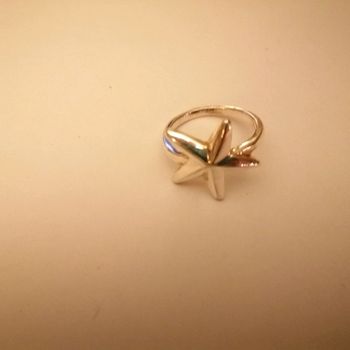 Bague argentée étoile