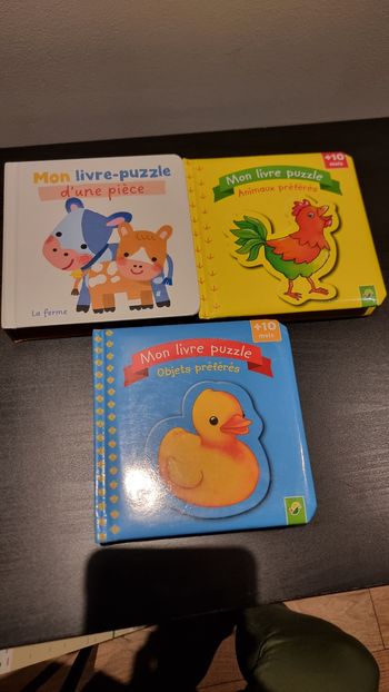 Lot 3 livres puzzle 1 pièces pour bébé 