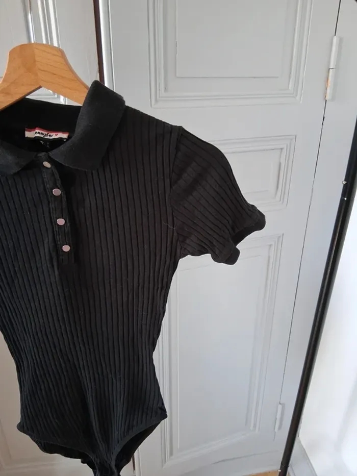 Bodie noir côtelé - Jennyfer - S - photo numéro 4