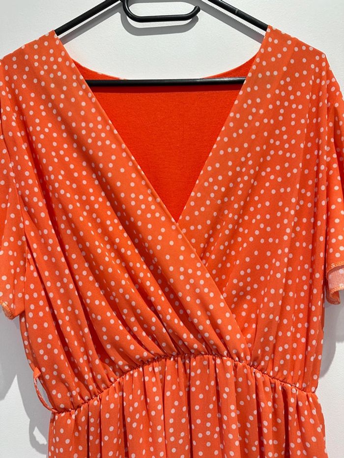 Robe orange à pois - photo numéro 4