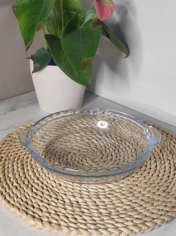 Plat à tarte en verre pyrex