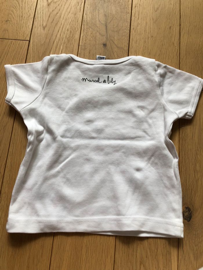 Tee shirt blanc 3-6 mois - photo numéro 2