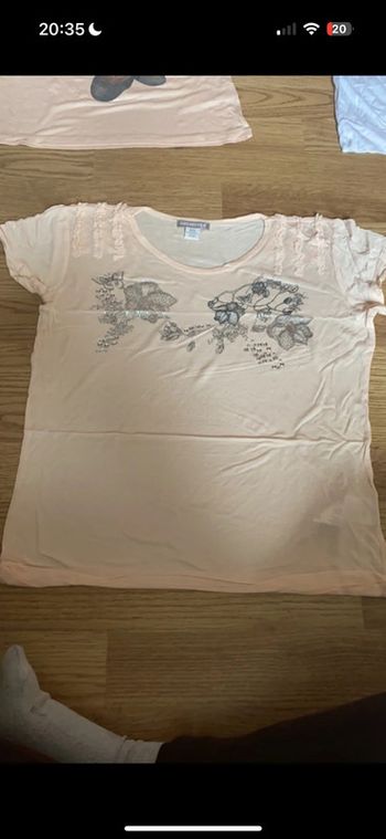 T-shirt rose et gris orchestra 12 ans