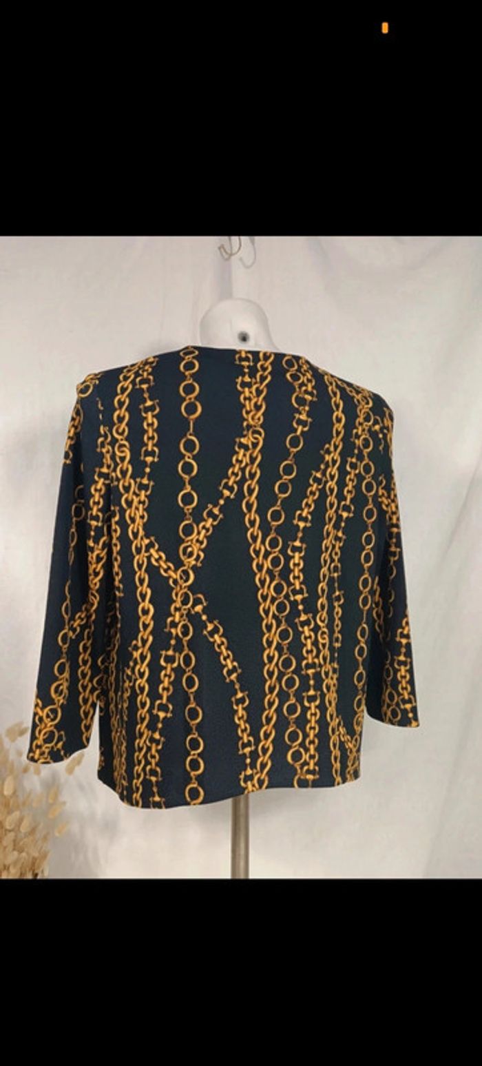 Roseanna | Blouse imprimée chaîne | t. 38 - photo numéro 7