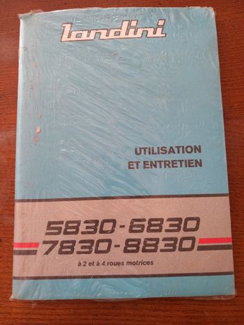 Livret d'utilisation et d'entretien tracteur Landini 5830