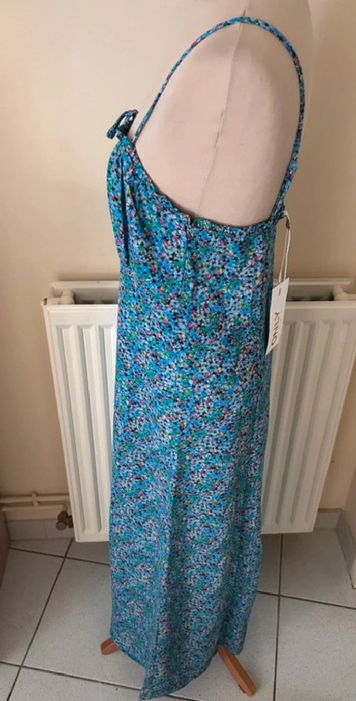 Robe longue fleurie, bleue, Only - photo numéro 6