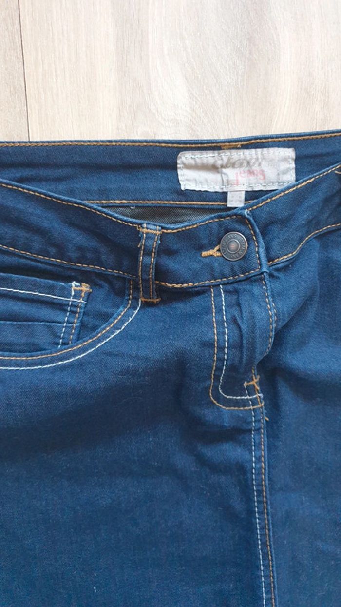 Jupe en jean bleu foncé, taille 8, Etam - photo numéro 4