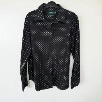 🖤 Chemise noir à Pois/ Lauren -Ralph-Lauren / LG 🖤