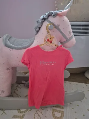 T shirt maman je t'aime a la folie 3ans 94cm