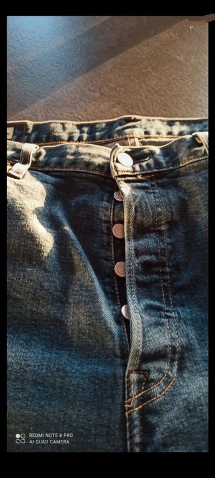 Jean Levi's 501 Premium droit bleu brut - photo numéro 5