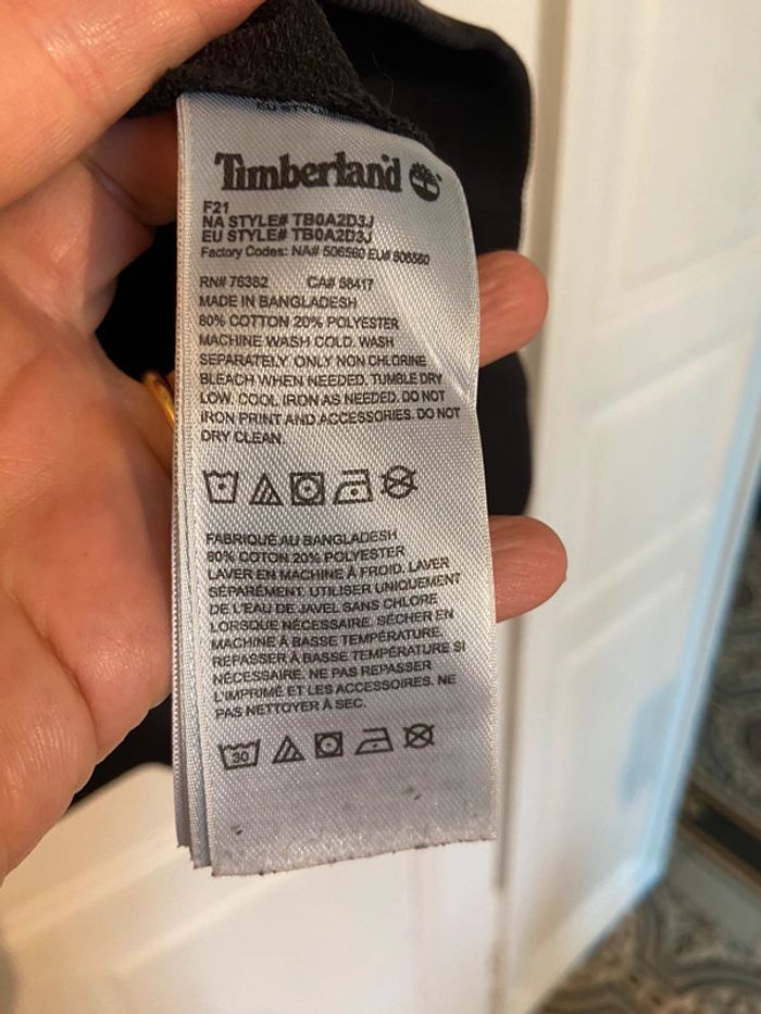 Sweat-shirt Timberland noir poche ventrale taille M - photo numéro 6