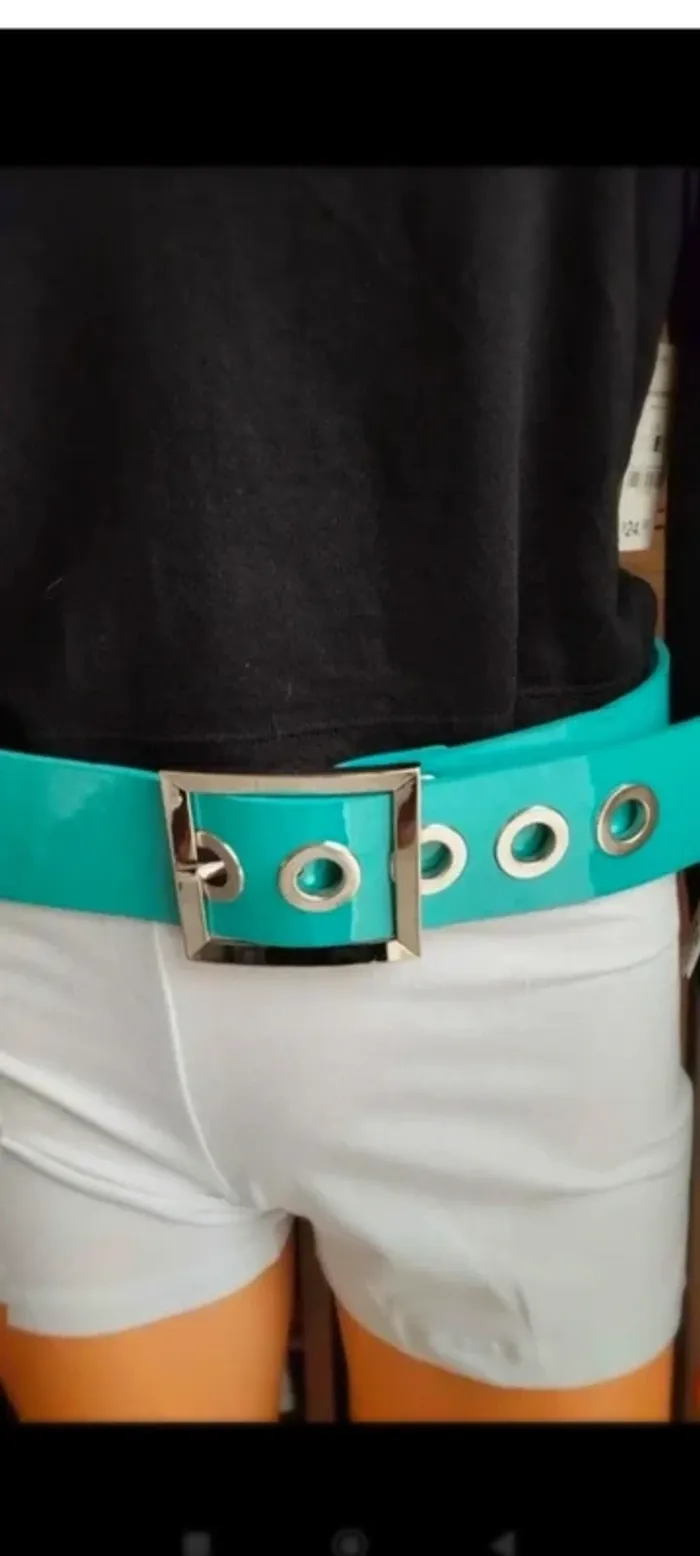 Ceinture bleu brillante 85 cm femme - photo numéro 5