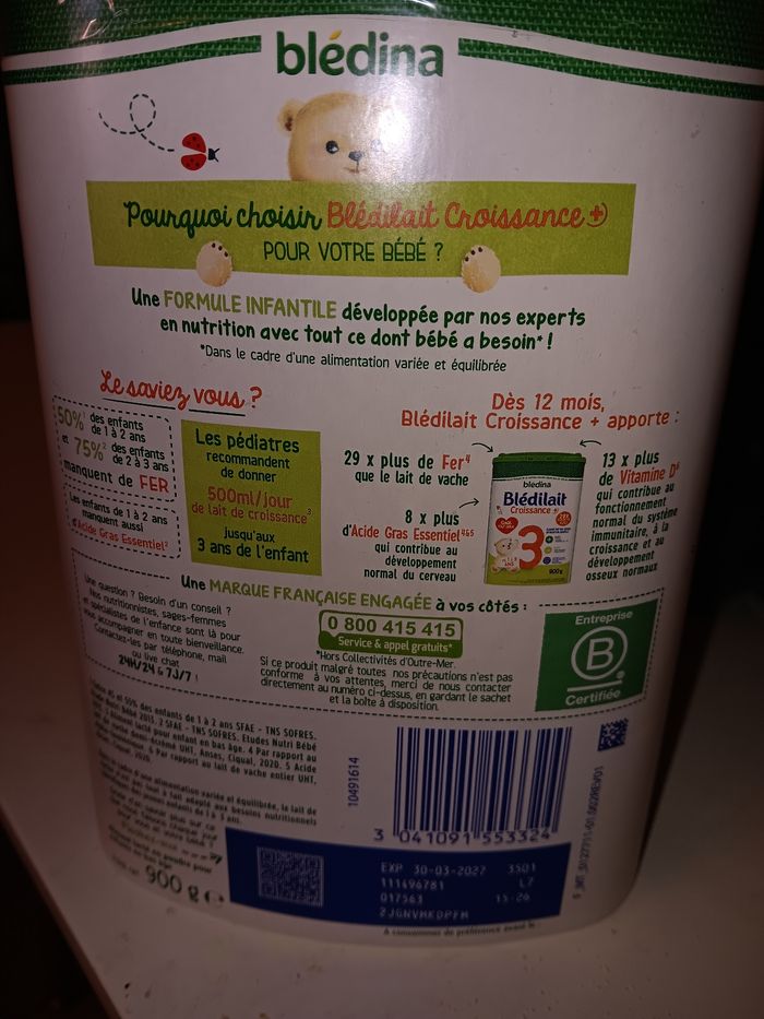 Boîte Blédilait 3ème âge - photo numéro 2