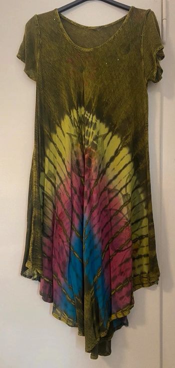 Robe tie and dye asymétrique