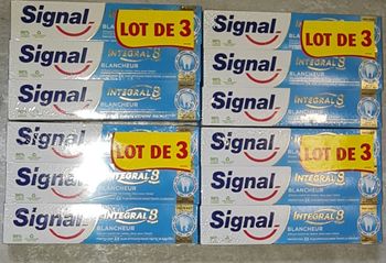 Lot de 12 dentifrices signal blancheur