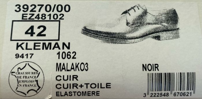 Chaussures derby homme cuir taille 42 - photo numéro 7