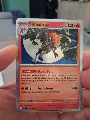 carte Pokémon Simiabraz 033/167 Holographique