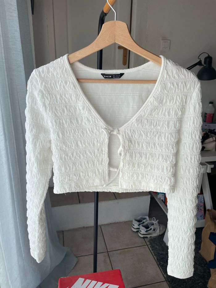 Gilet blanc à nouer - photo numéro 3