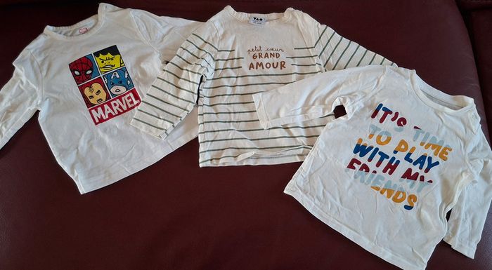 Lot de 3 T-shirt manches longues 12 mois