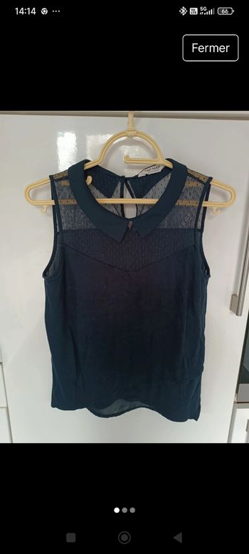 Débardeur Naf Naf bleu marine XS