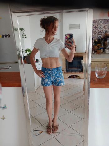 Crop top xs blanc c85