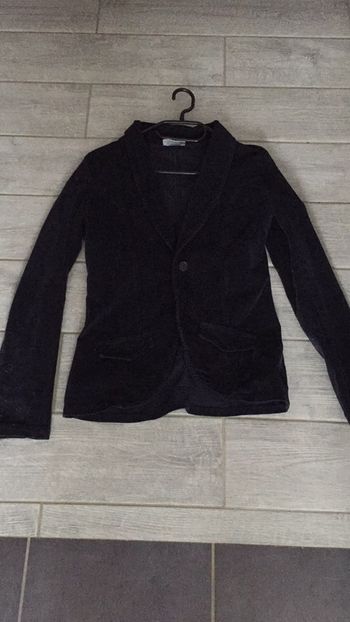 Blazer velour bleu