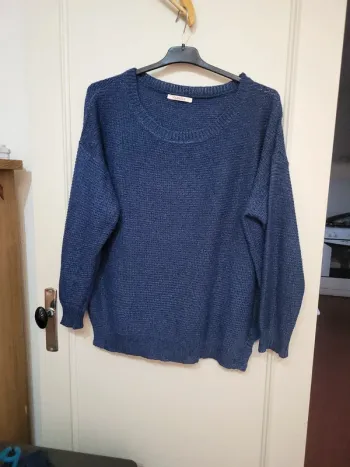 Pull camaeu bleu pailleté